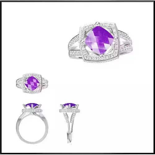 JCD Format Diamond color stone rings cad jewellery design course