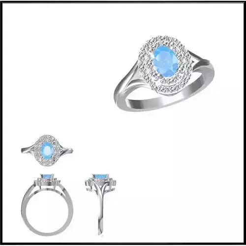 JCD Format  Diamond color stone rings cad jewellery design