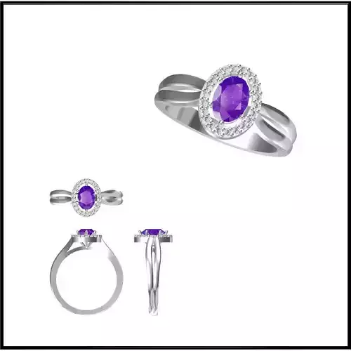 JCD Format  Diamond color stone rings cad color stone ring