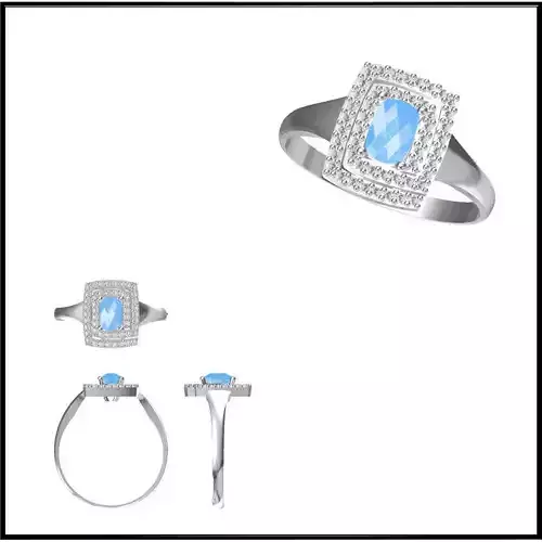 JCD Format  Diamond color stone rings 3d jewelry files for sale
