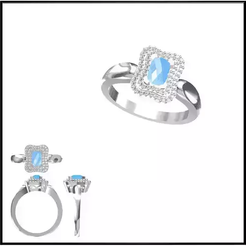 JCD Format  Diamond color stone rings 3d cad jewelry design