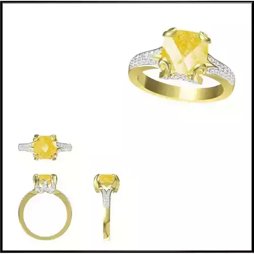 JCD Format Color stone rings for women wax files jewelry