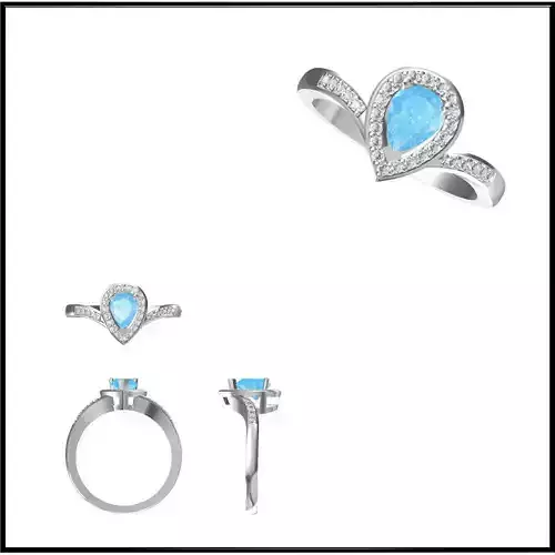 JCD Format  Color stone rings for women ring cad