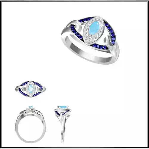 JCD Format Color stone rings for women rhinoceros jewelry design