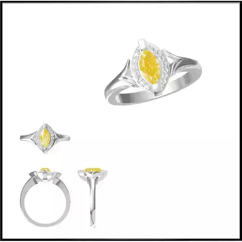 JCD Format  Color stone rings for women jewelry cad cam masters