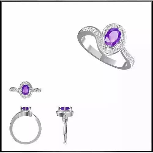 JCD Format Color stone rings for women jewellery design