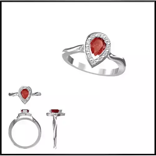 JCD Format Color stone rings for women jewellery design