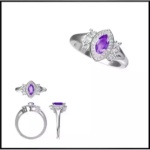 JCD Format Color stone rings for women autodesk jewelry design