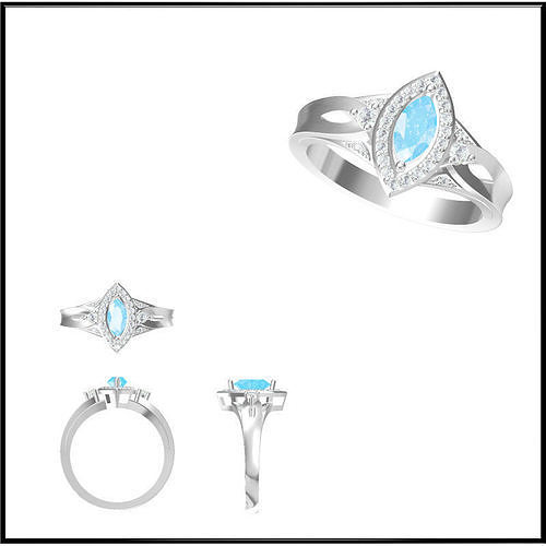 JCD Format Color stone rings for women 3d design course 3D print model