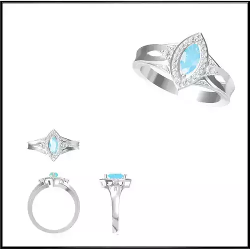 JCD Format Color stone rings for women 3d design course