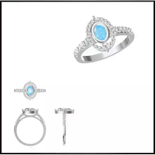 JCD Format Cheap color stone rings computer aided jewellery