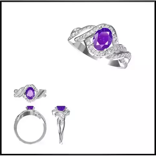 JCD Format Cheap color stone rings cad cam jewelry design