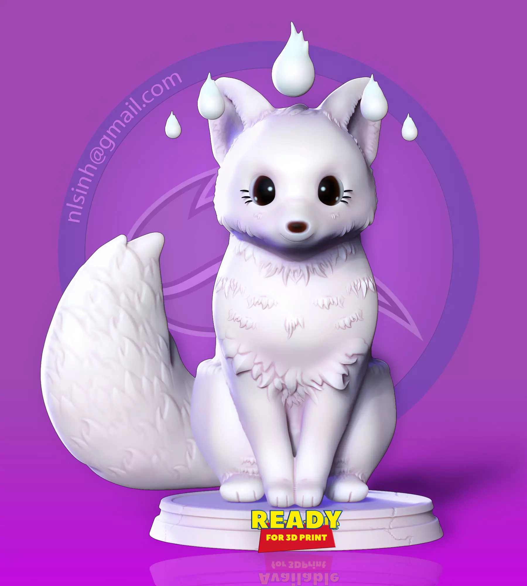 Fox Girl 3D print model_0