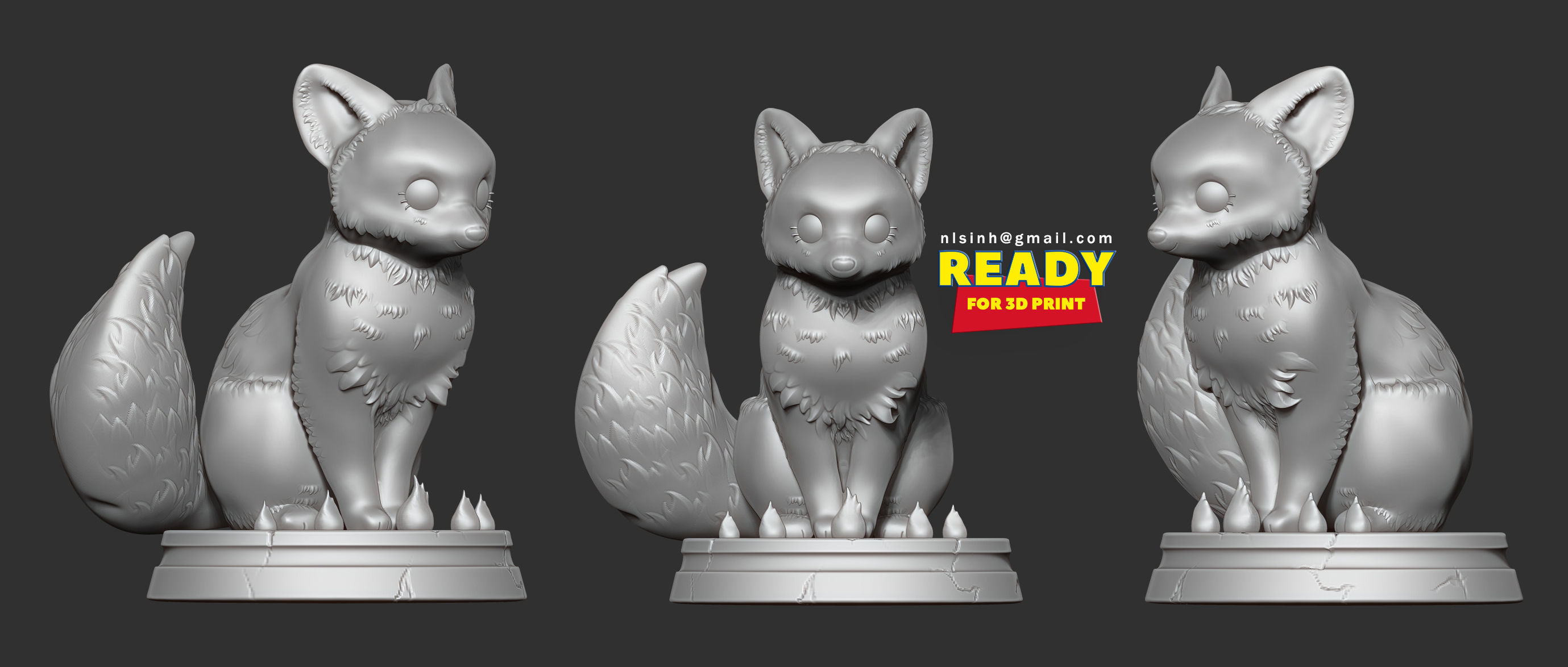 Fox Girl 3D print model_4