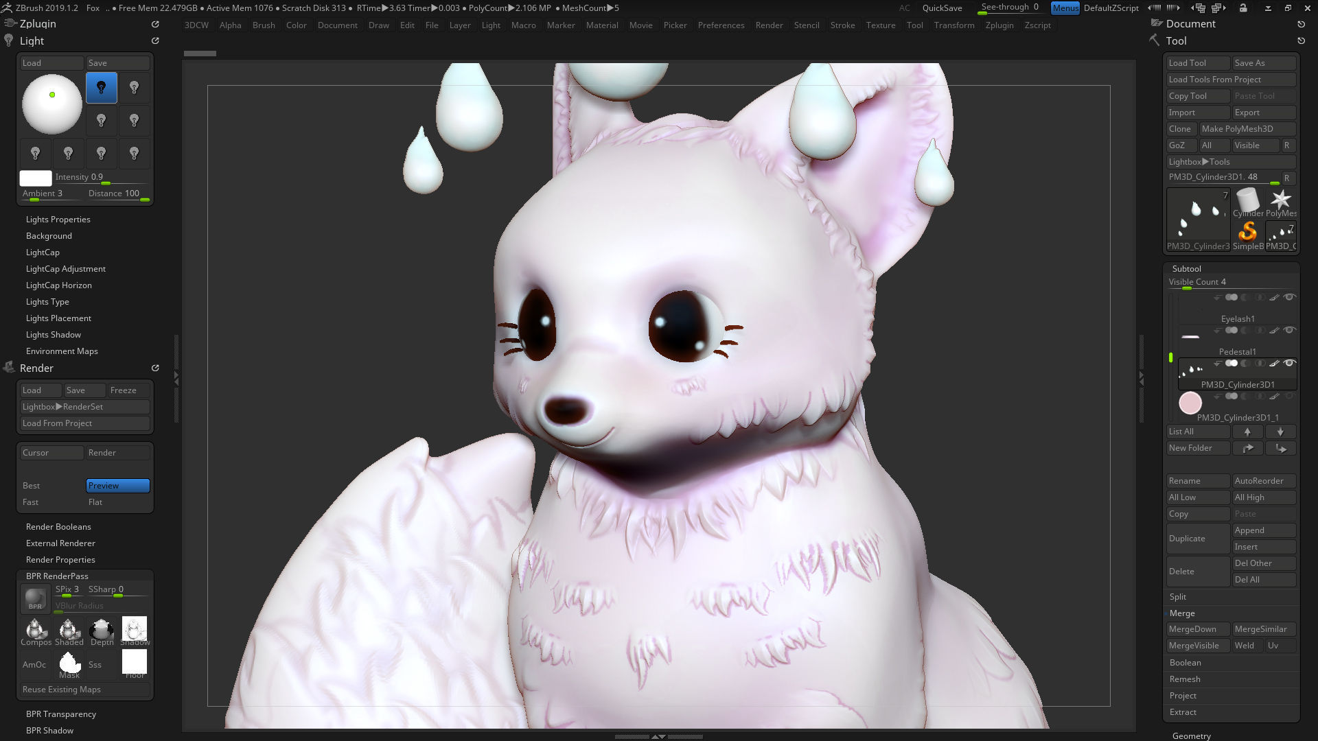 Fox Girl 3D print model_12