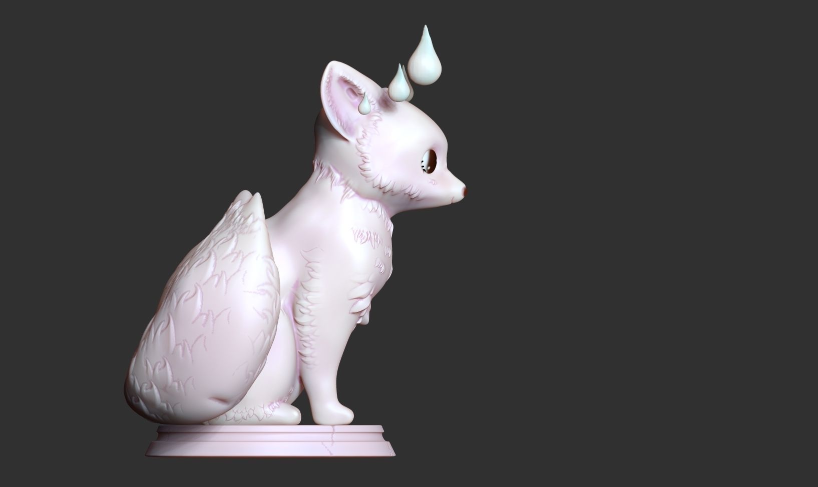 Fox Girl 3D print model_11