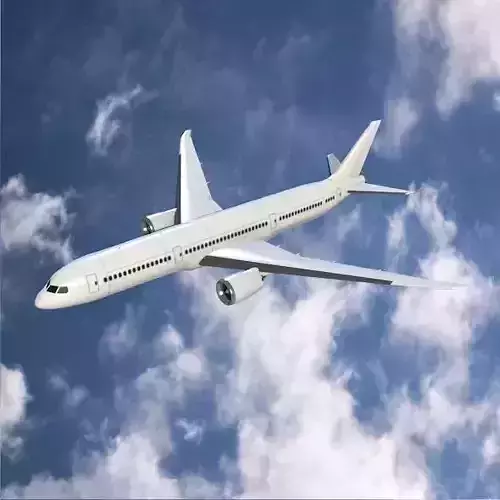 Boeing 787-9 jetliner lowpoly version