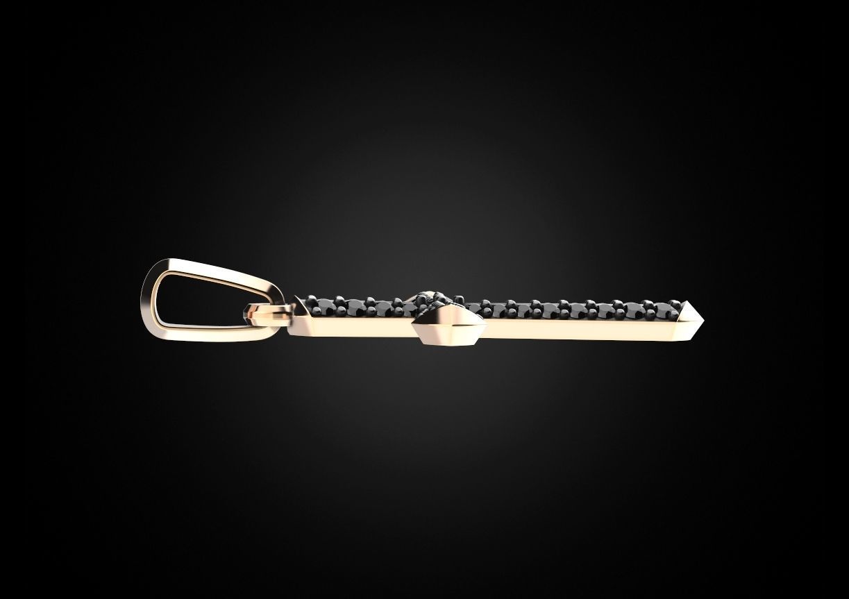 Stylish cross with precious stones 488 3D print model_7