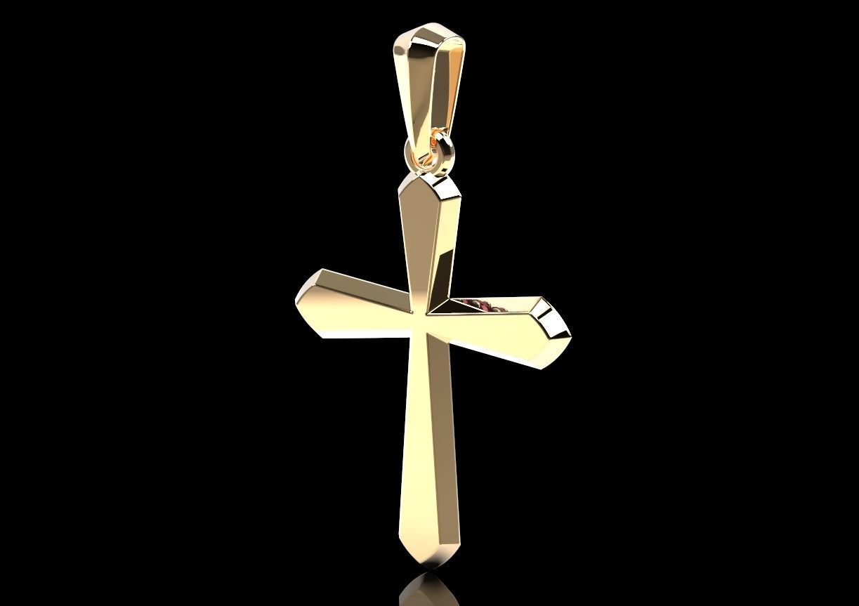 Stylish cross with precious stones 488 3D print model_20