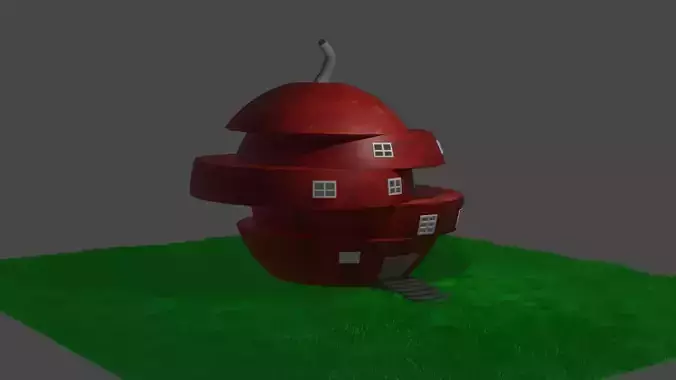 illustration Apple House