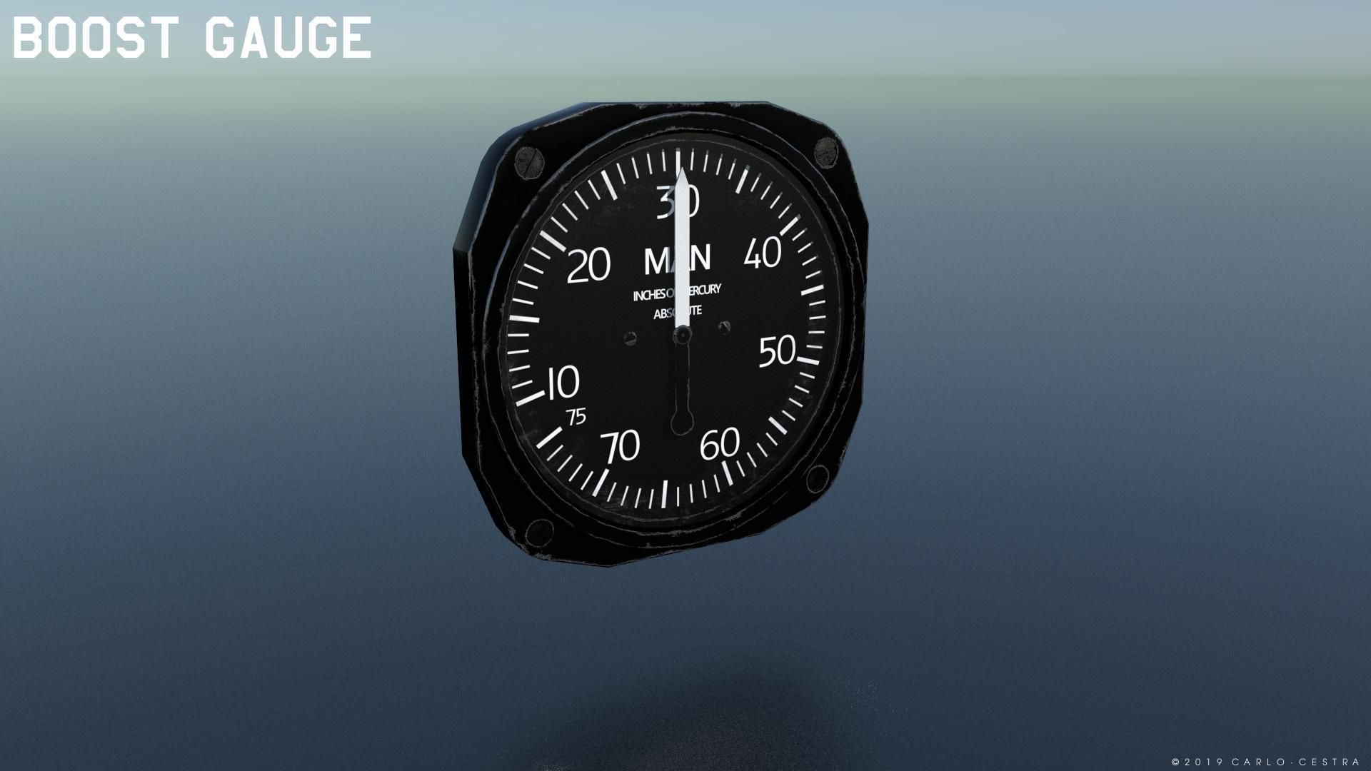 WW2 US NAVY FLIGHT INSTRUMENTS - ASSET PACK Low-poly 3D model_5