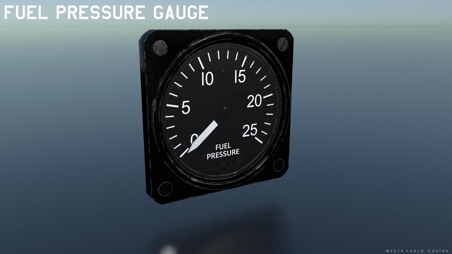 WW2 US NAVY FLIGHT INSTRUMENTS - ASSET PACK Low-poly 3D model_12