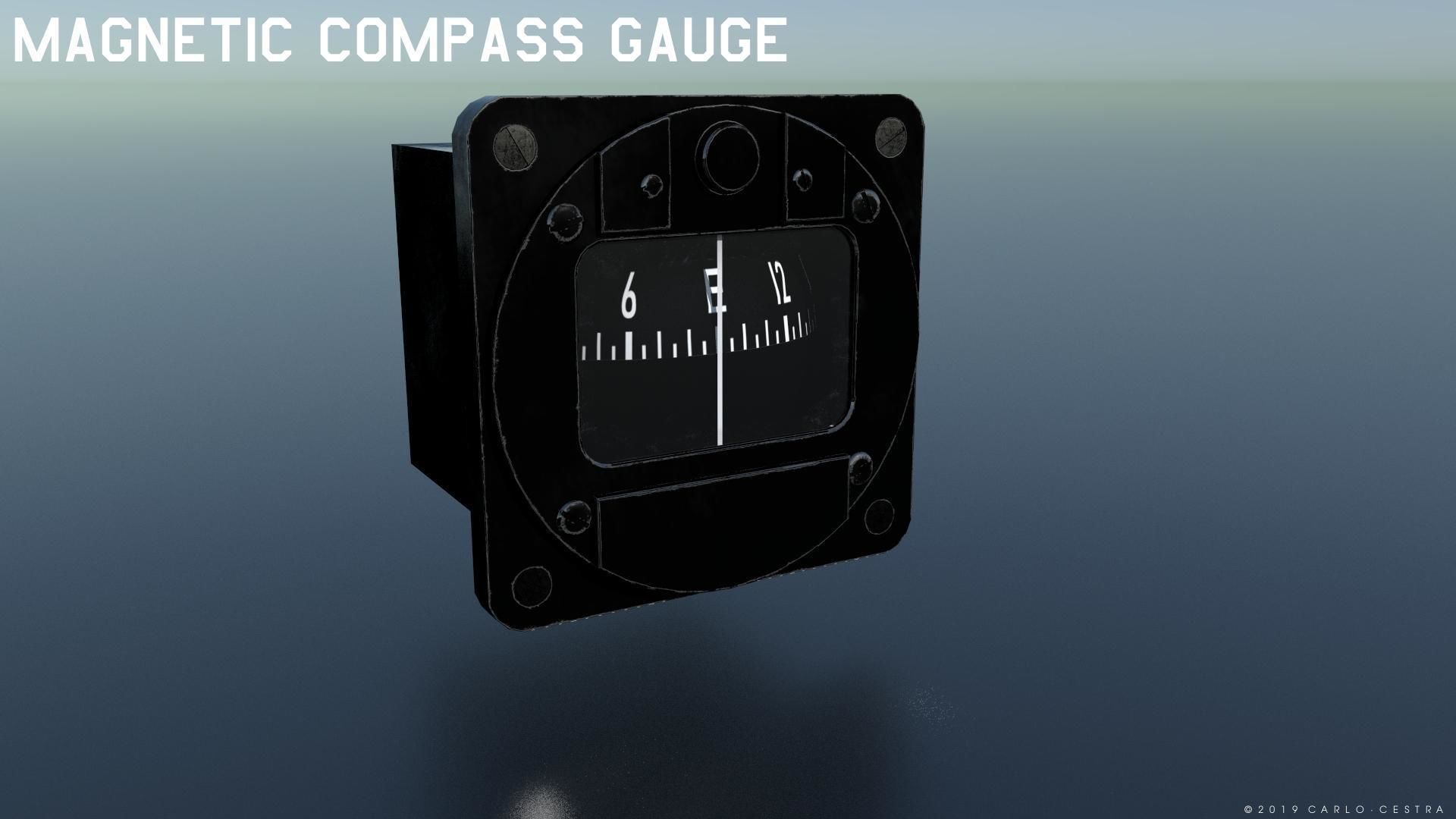 WW2 US NAVY FLIGHT INSTRUMENTS - ASSET PACK Low-poly 3D model_13