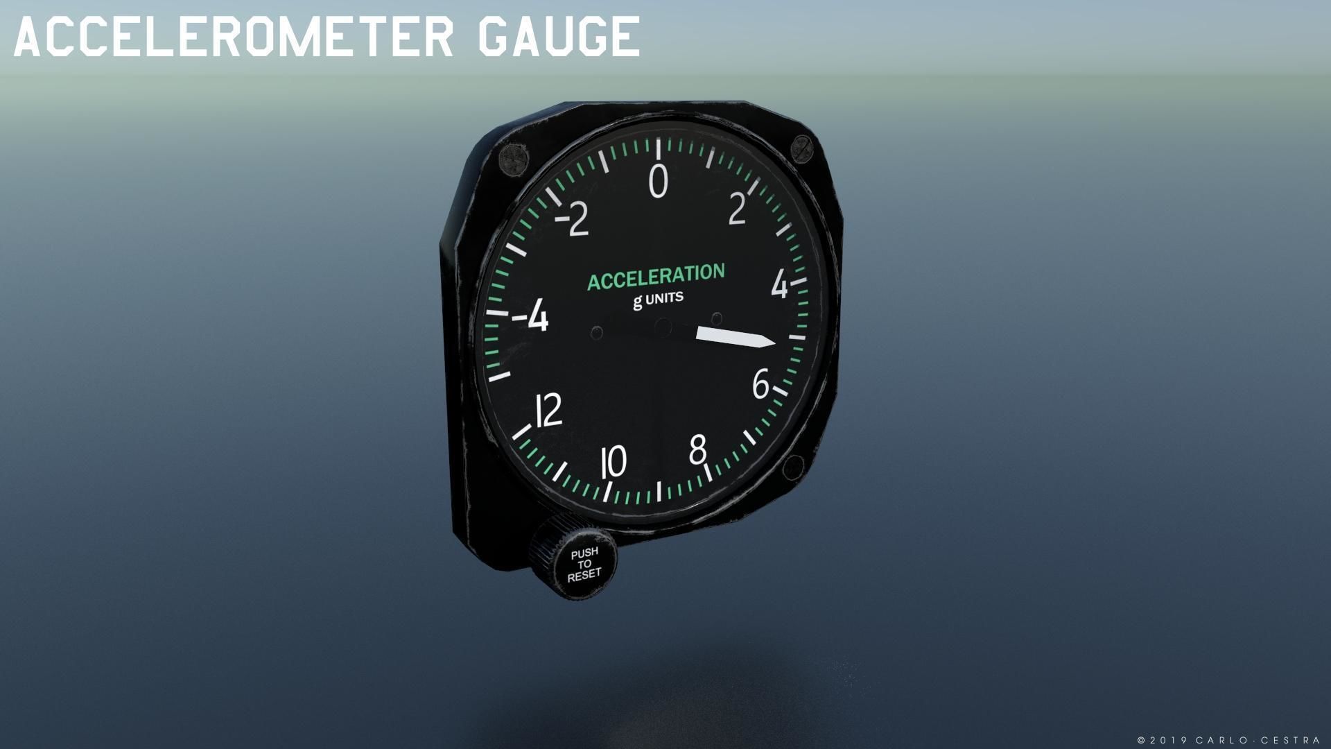 WW2 US NAVY FLIGHT INSTRUMENTS - ASSET PACK Low-poly 3D model_1