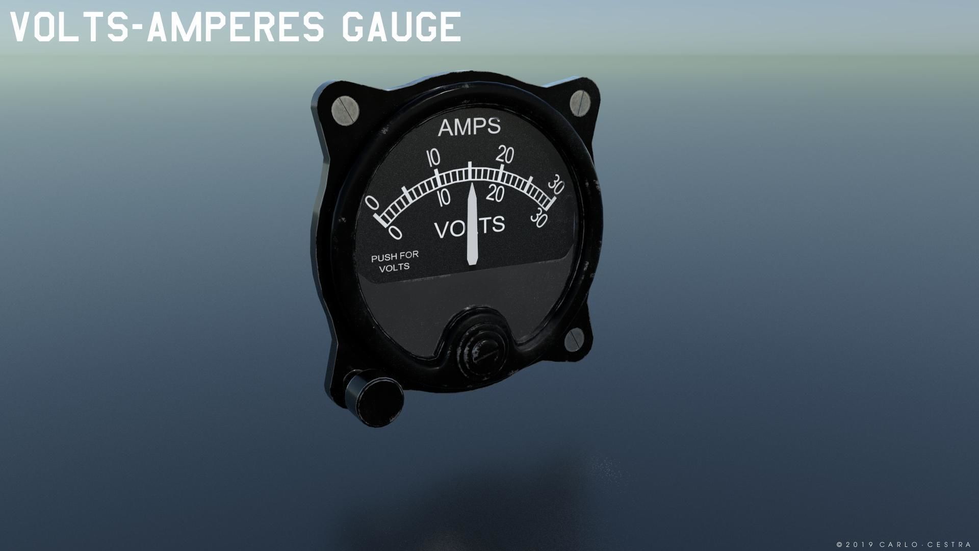 WW2 US NAVY FLIGHT INSTRUMENTS - ASSET PACK Low-poly 3D model_19