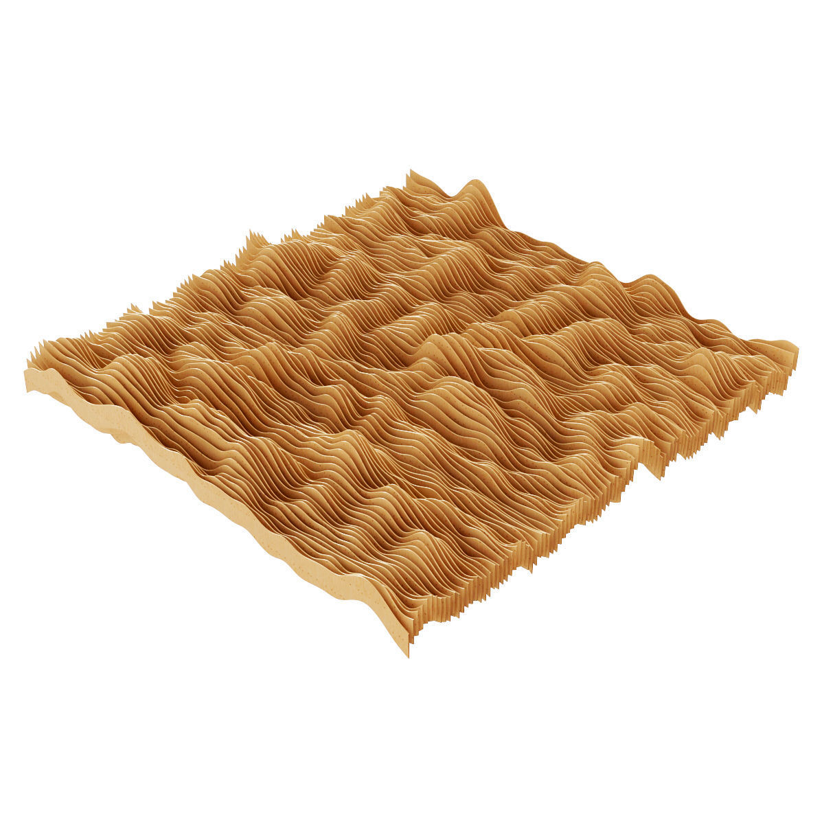 Parametric wood Hall ceiling n3 3D model_4