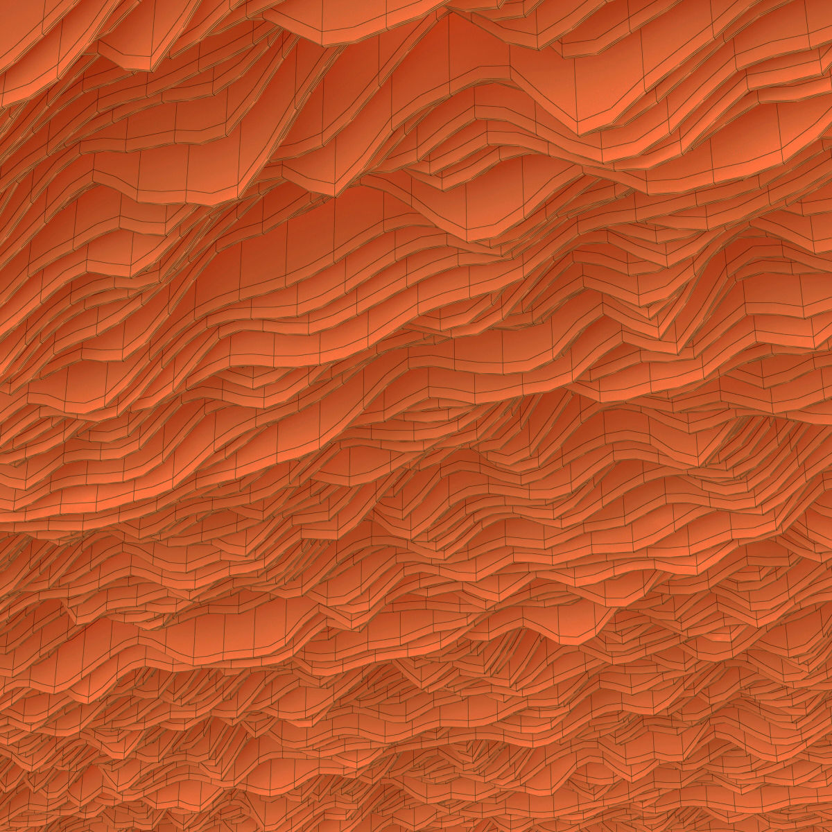 Parametric wood Hall ceiling n3 3D model_3