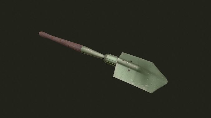 Military Shovel Low-poly 3D model