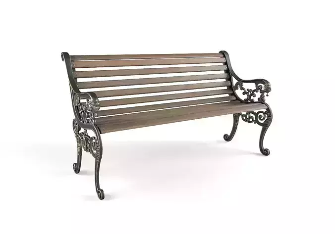 London Vintage Street Bench 3D model
