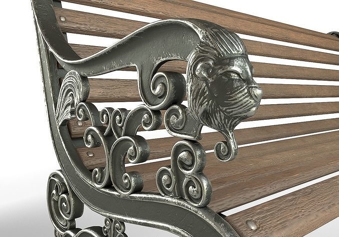 London Vintage Street Bench 3D model 3