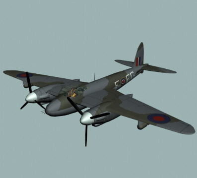 RAF WWII Mosquito FB-VI  fighter bomber  3D model_1