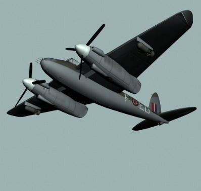 RAF WWII Mosquito FB-VI  fighter bomber  3D model_3