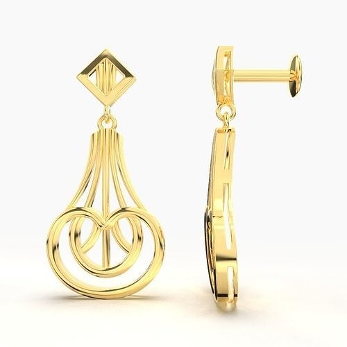 TERA GOLD EARRING 3D print model
