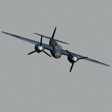 RAF WWII Mosquito IV photographic reconnaissance unit  3D model_1