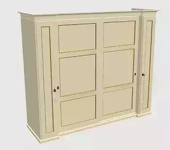 Wardrobe cabinet with doors and drawers