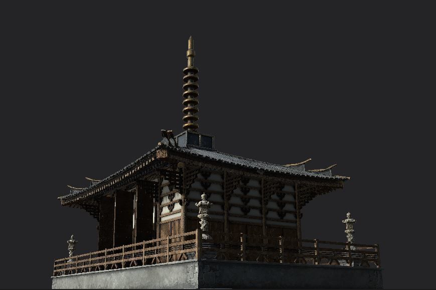 japanese house-PBR Low-poly 3D model Low-poly 3D model_3