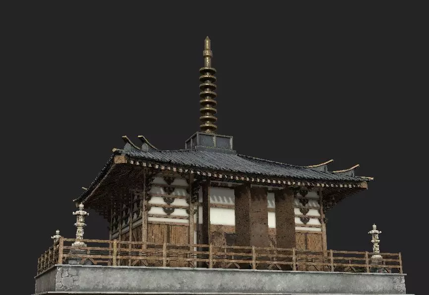 japanese house-PBR Low-poly 3D model Low-poly 3D model_0