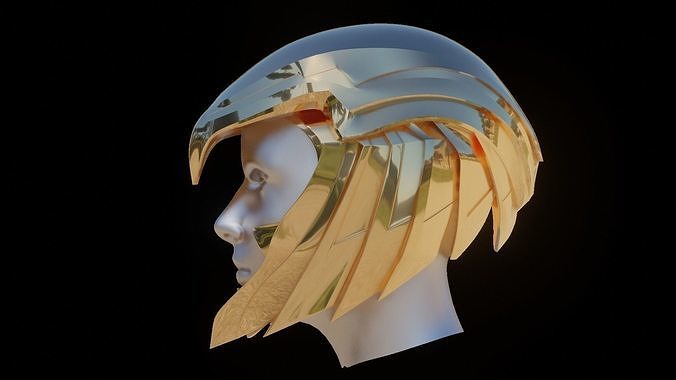 Wonder Woman Golden Eagle  Helmet for Cosplay 3D print model 3D print model