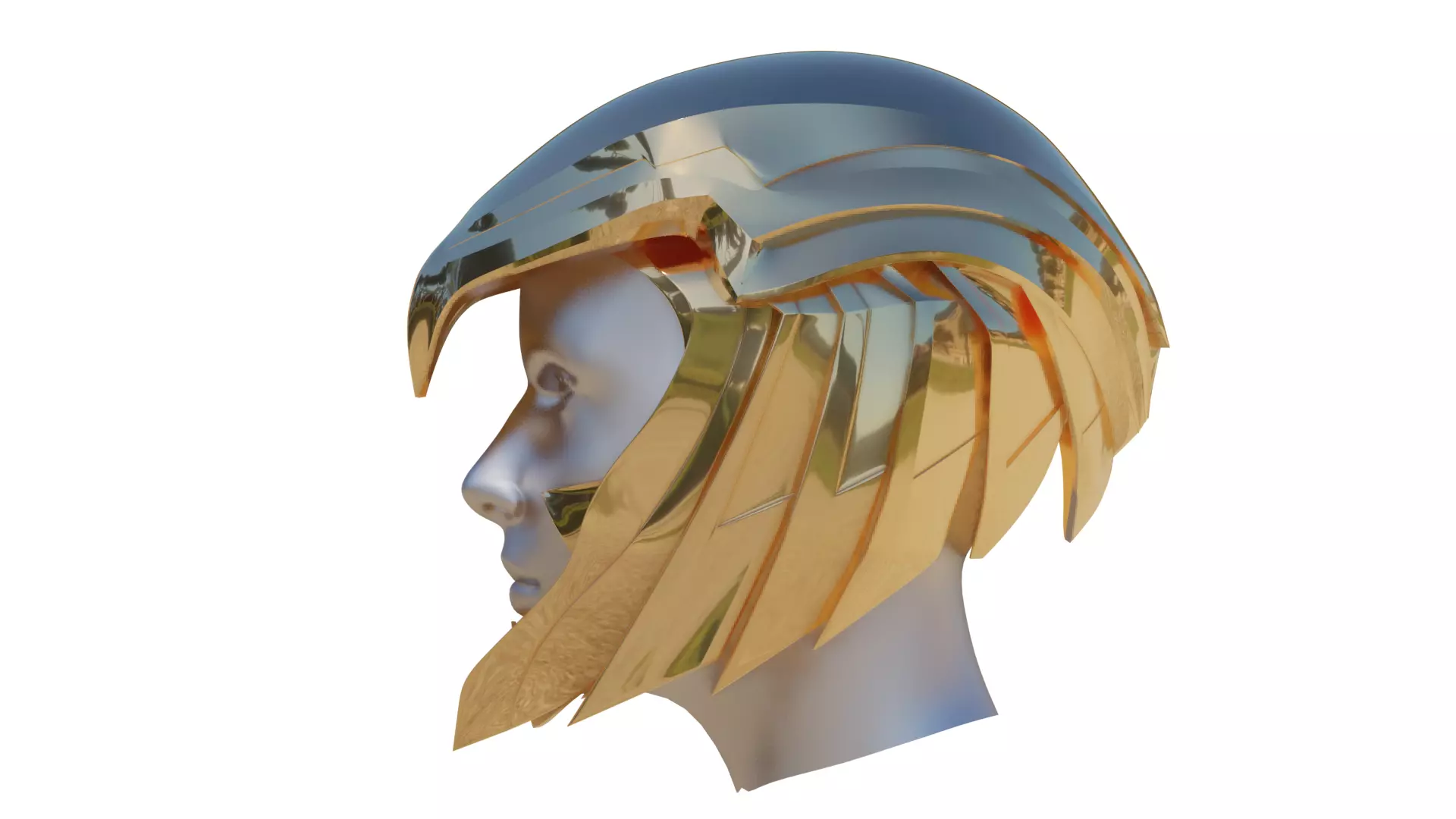 Wonder Woman Golden Eagle  Helmet for Cosplay 3D print model 3D print model_0