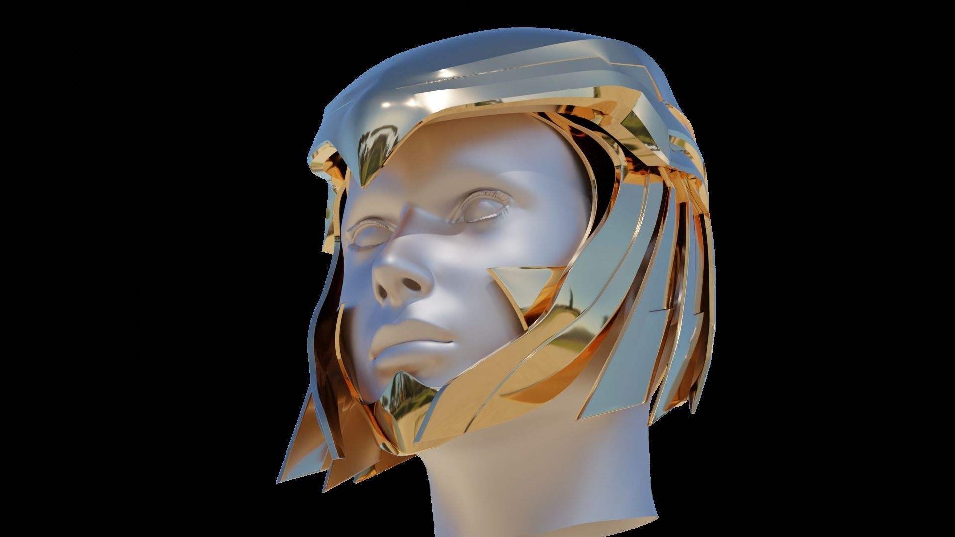 Wonder Woman Golden Eagle  Helmet for Cosplay 3D print model 3D print model_4