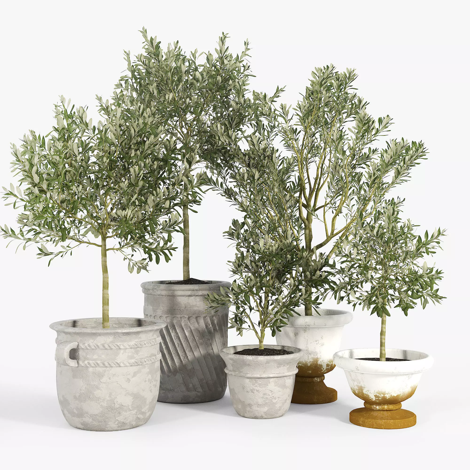 Eclectic Villa Planters 2 3D model_0