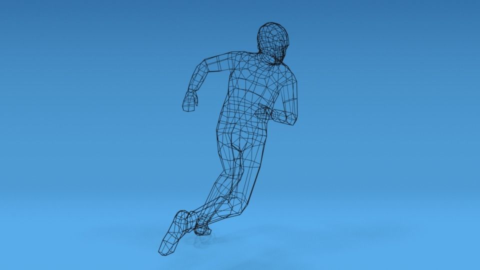 Low Poly Kid Running Low-poly 3D model_13