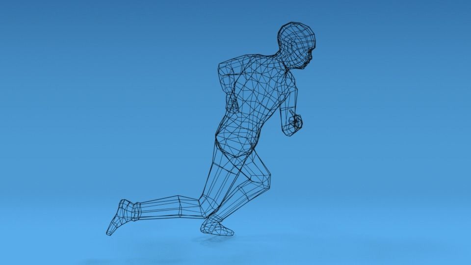 Low Poly Kid Running Low-poly 3D model_14