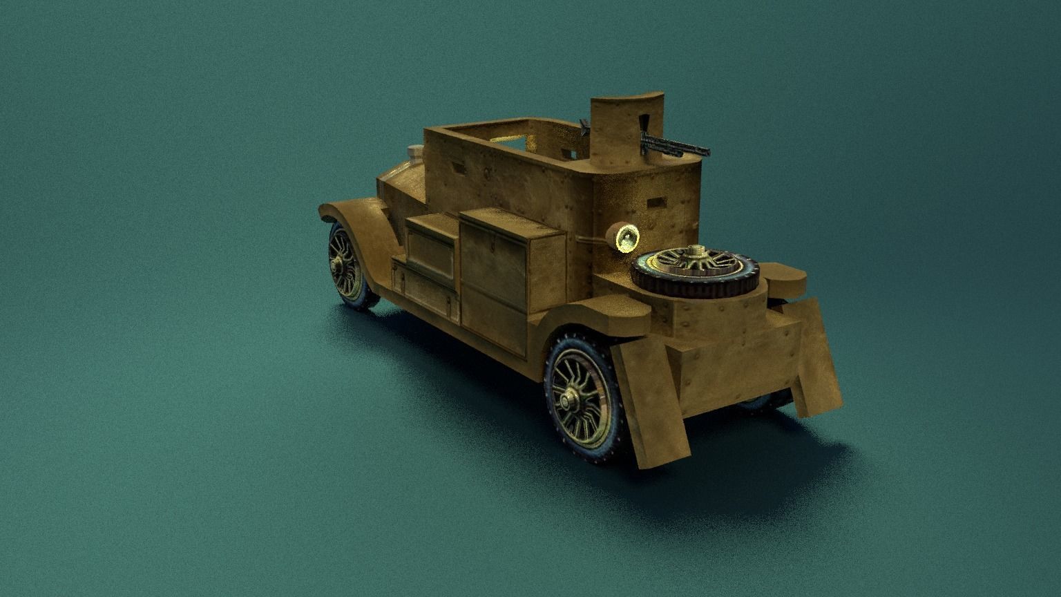 Minerva Armored Car with texture Low-poly 3D model_4
