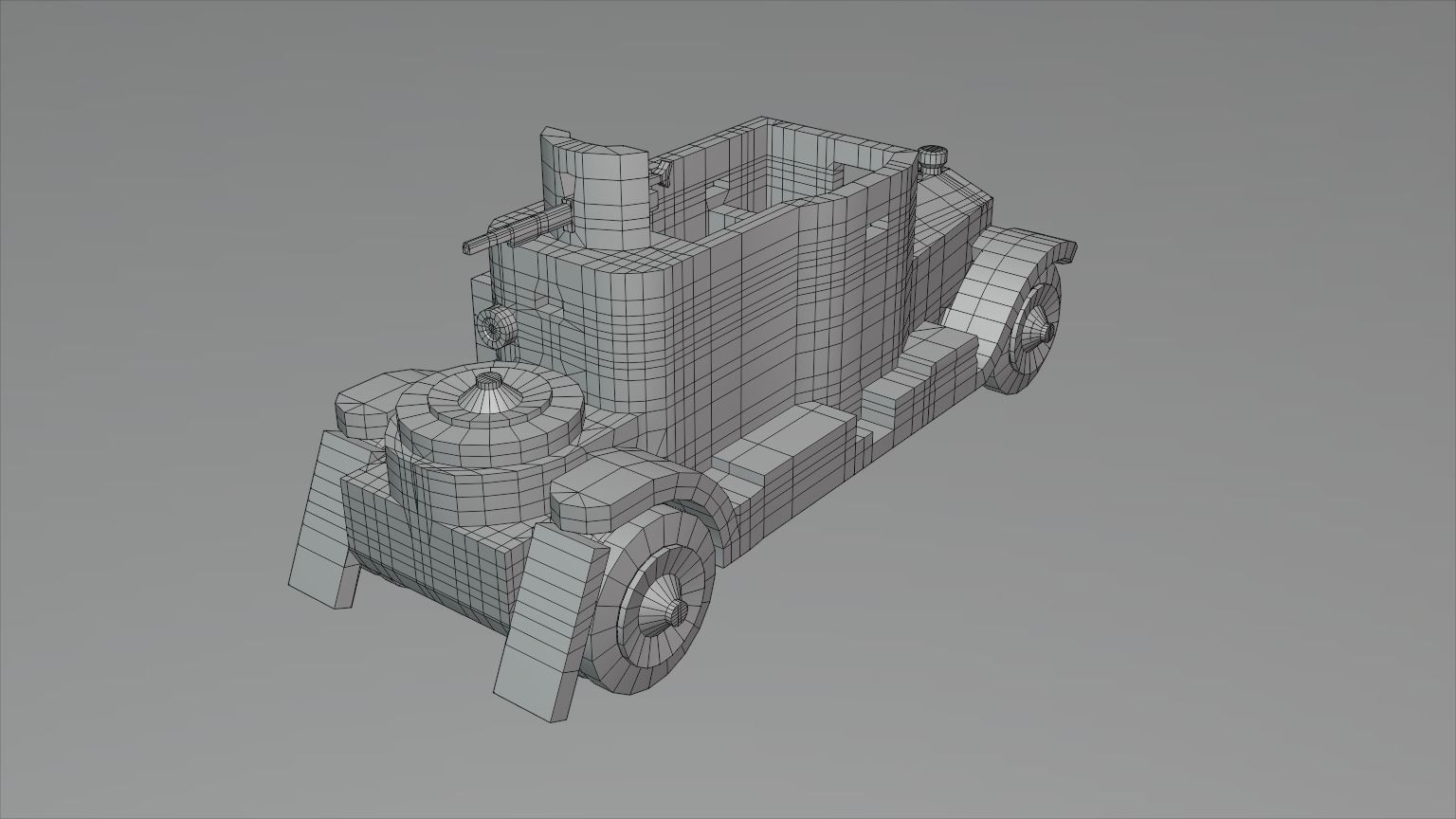 Minerva Armored Car with texture Low-poly 3D model_19