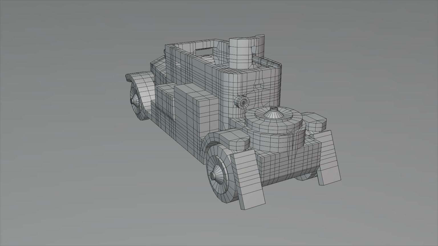 Minerva Armored Car with texture Low-poly 3D model_20
